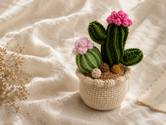 Handmade Crochet Cactus Pot