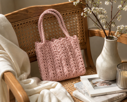 Small Pastel Coquette Yarn Purse