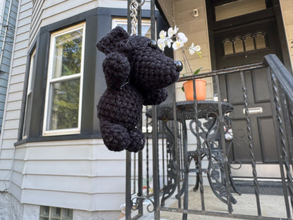 mini crochet puppy keychain