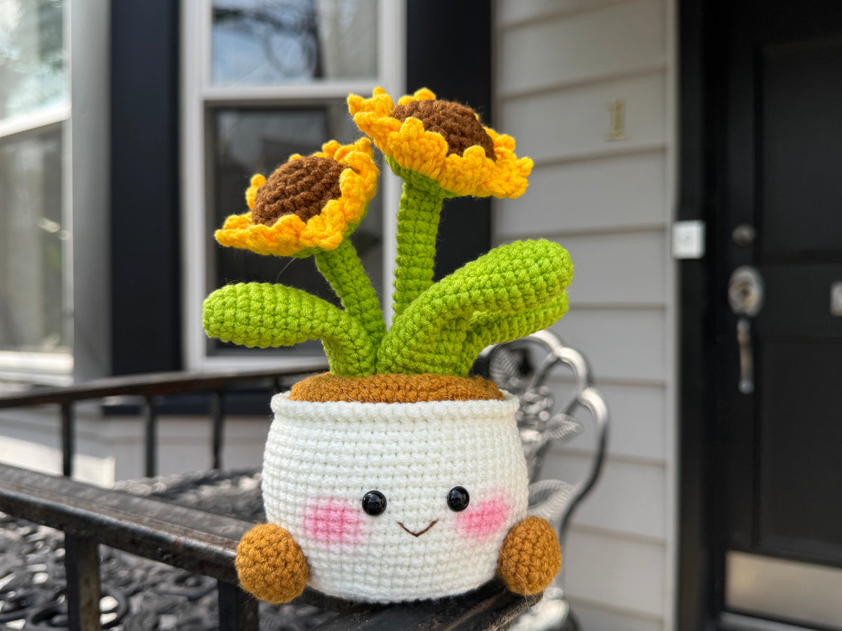 Handmade 2-Bloom Positive Desk Decor