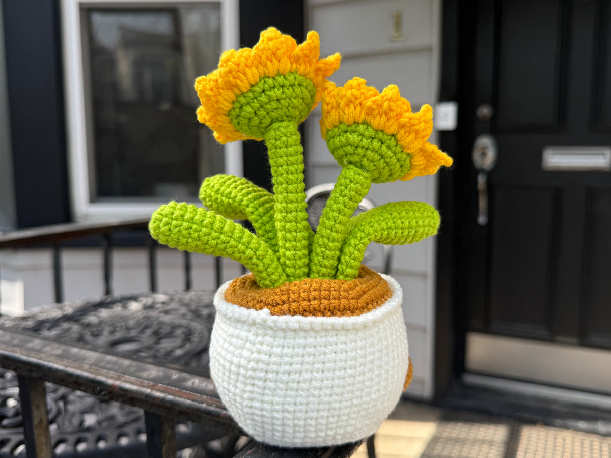 Handmade 2-Bloom Positive Desk Decor