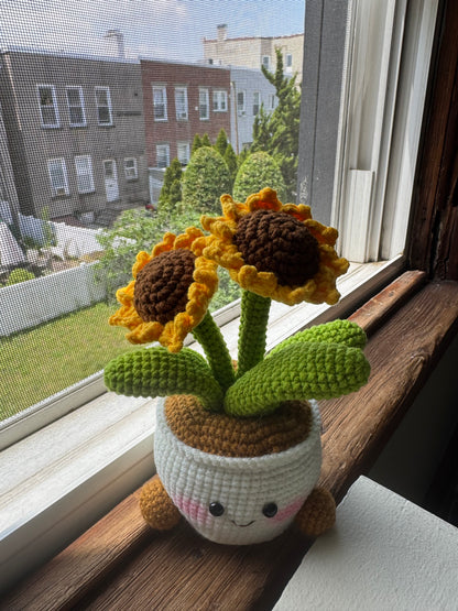 Handmade 2-Bloom Positive Desk Decor