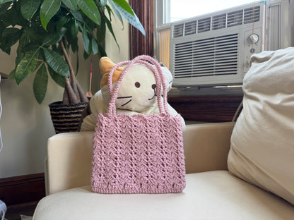 Small Pastel Coquette Yarn Purse