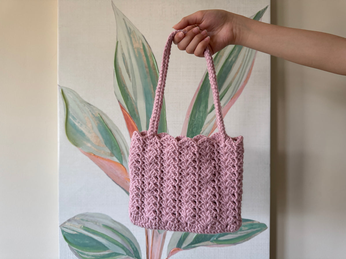 Small Pastel Coquette Yarn Purse