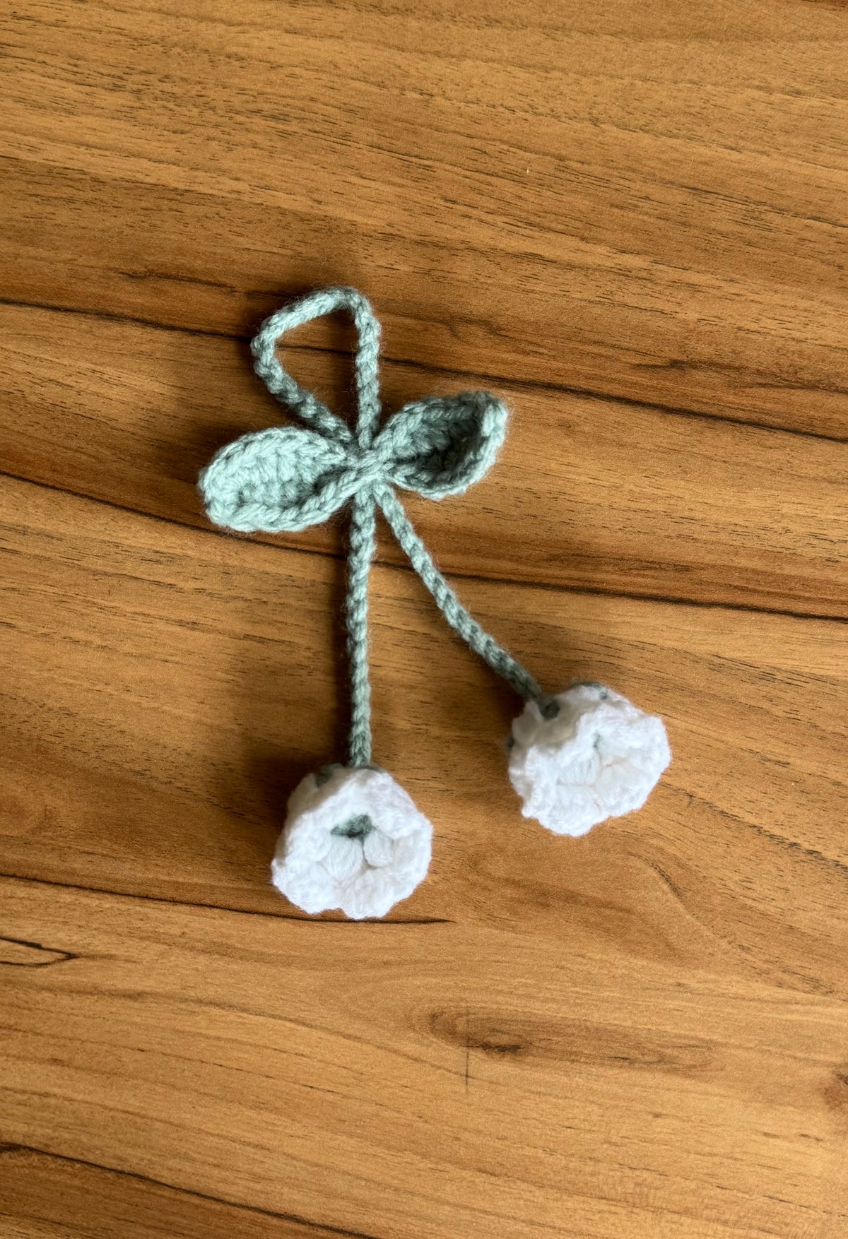 Handmade Bag Charm, Pink Bell Flower Bookmark