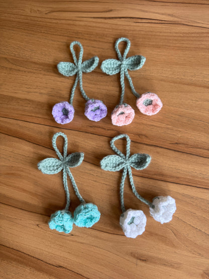 Handmade Bag Charm, Pink Bell Flower Bookmark